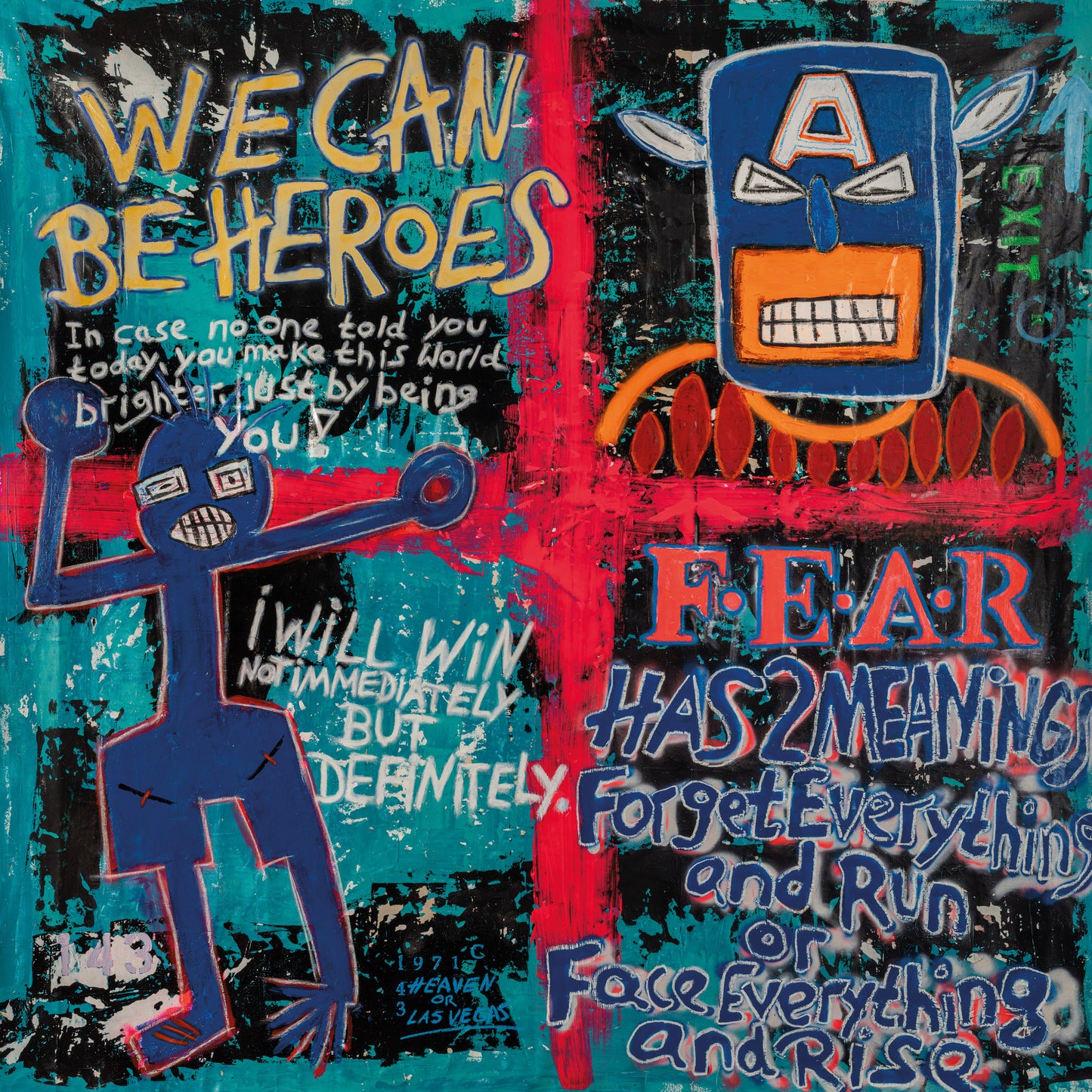 We can be heroes 140cm x 140cm