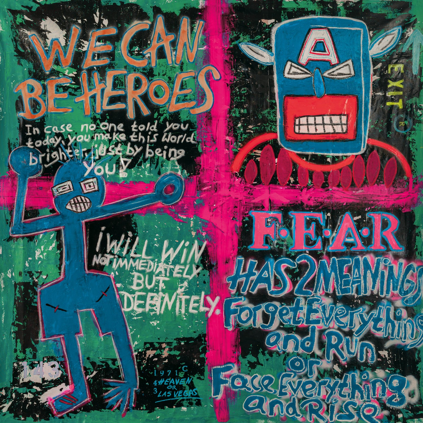 We can be heroes 140cm x 140cm