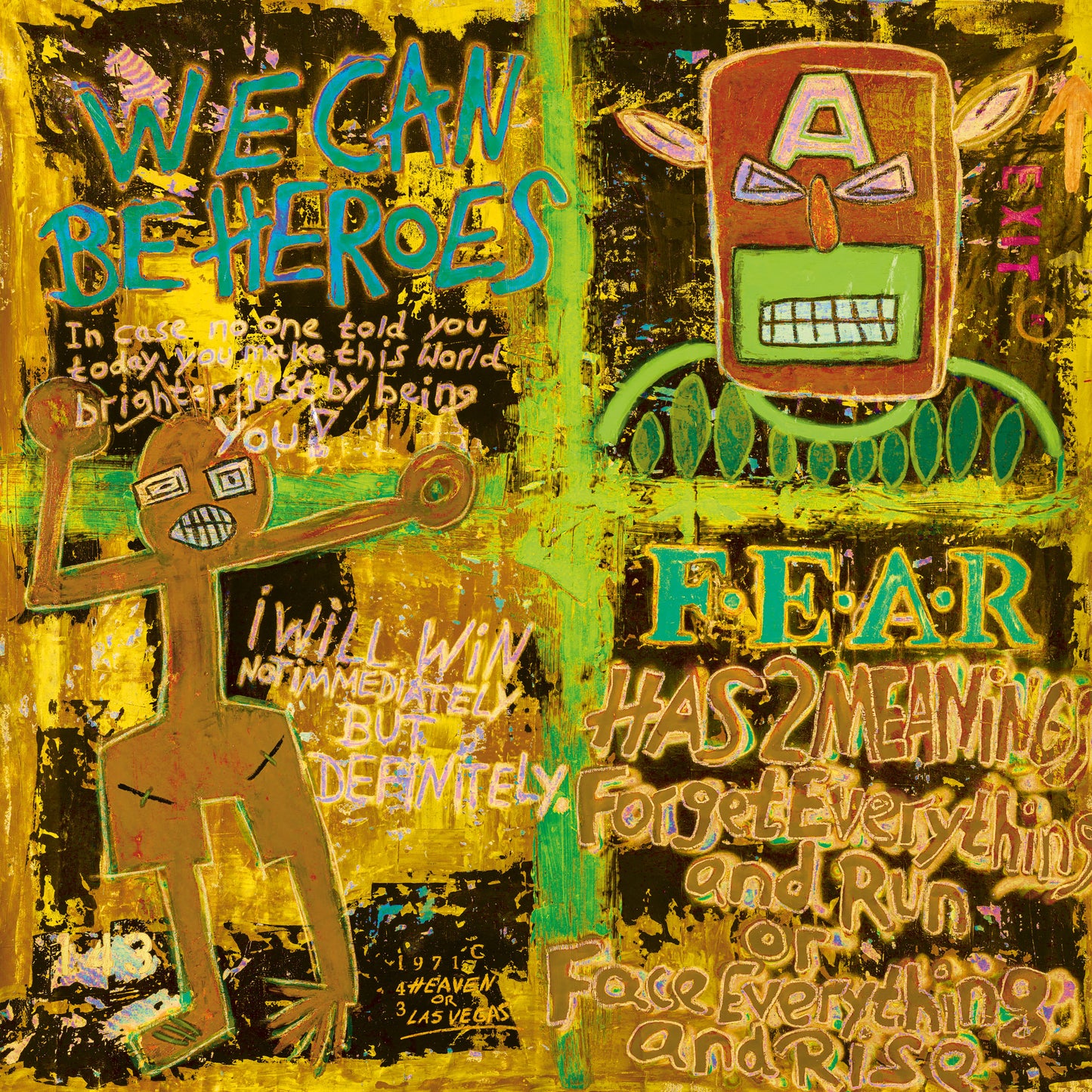 We can be heroes 140cm x 140cm